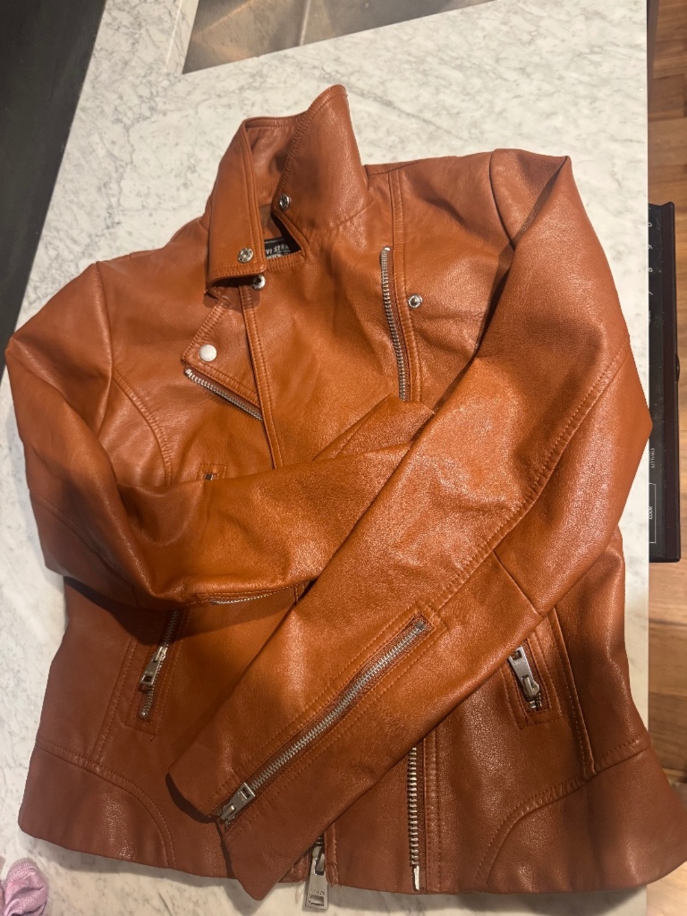 Levi brown leather jacket
